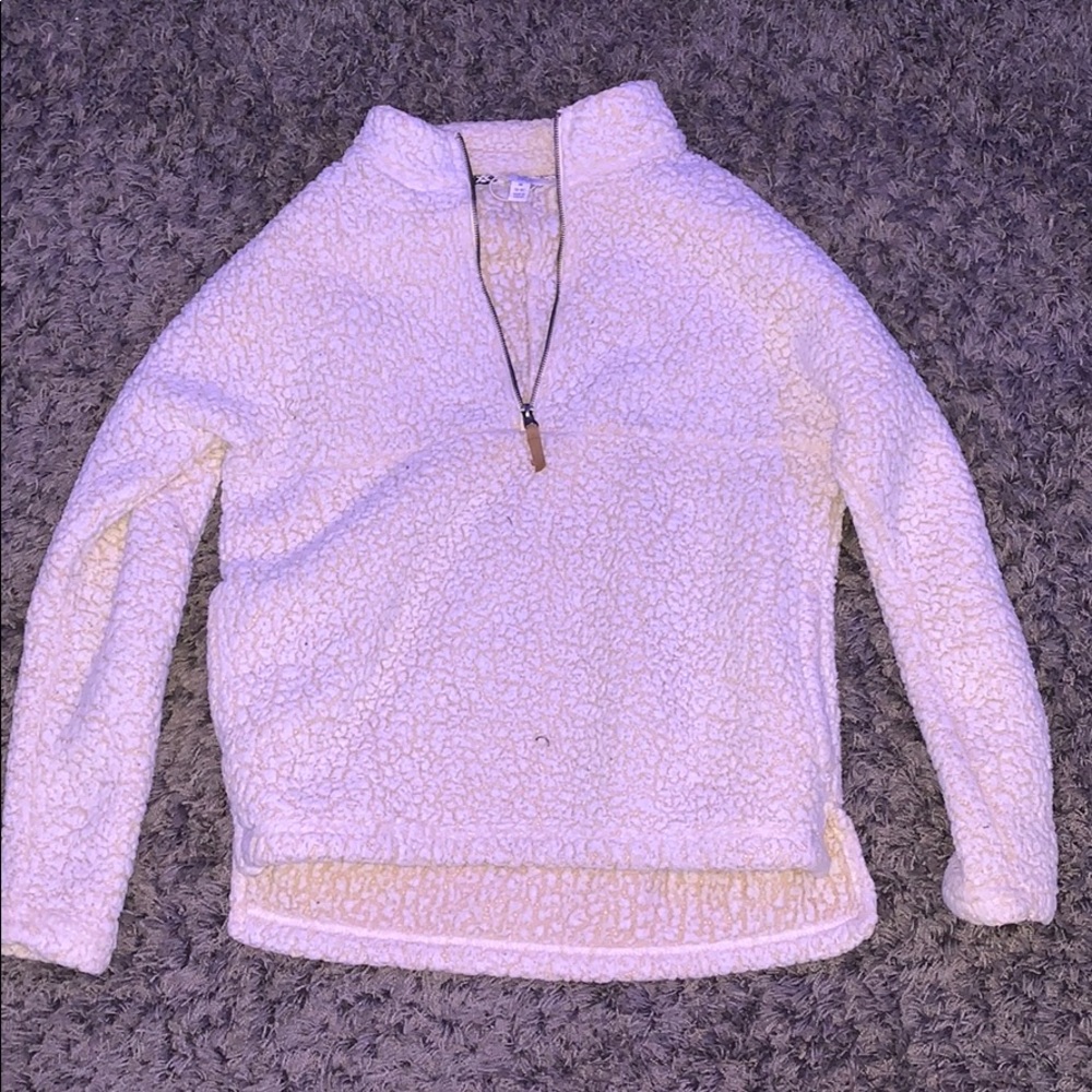 cream plush sweater
